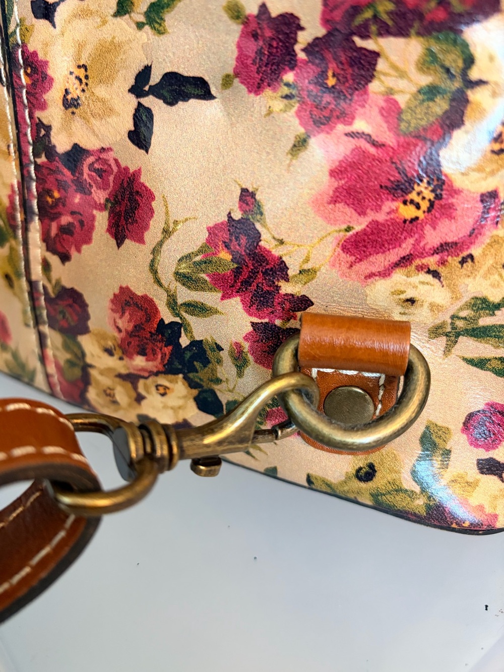 Patricia Nash Sinclair Floral Top-Handle Satchel & Back Pack NWT - Picture 5 of 11
